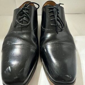 Flosheim Mens Black Leather Dress Shoes size 9 D